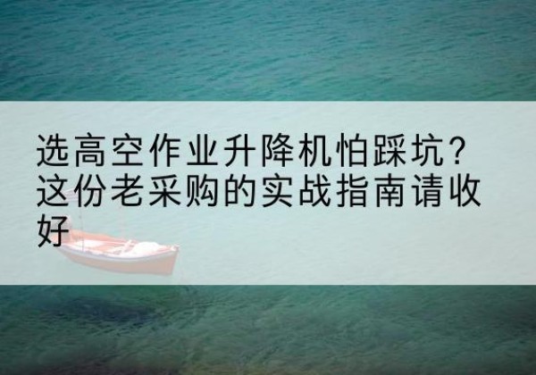 涿州高空作业升降机厂家推荐-选高空作业升降机怕踩坑？这份老采购的实战指南请收好